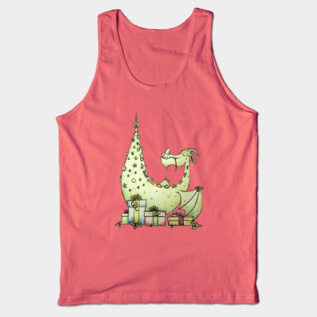 Christmas tree dragon Tank Top by mangulica